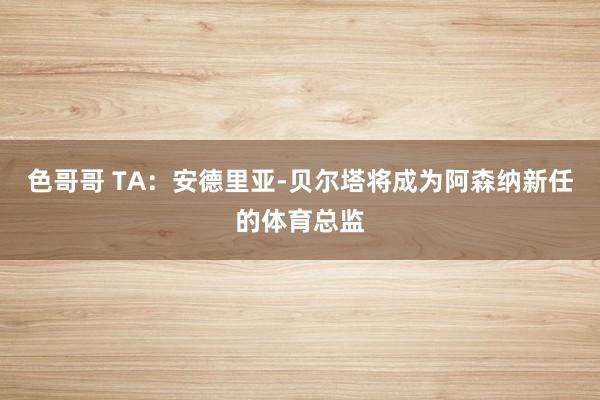 色哥哥 TA：安德里亚-贝尔塔将成为阿森纳新任的体育总监