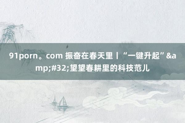 91porn。com 振奋在春天里丨“一键升起”&#32;望望春耕里的科技范儿