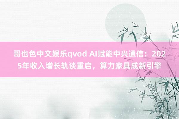 哥也色中文娱乐qvod AI赋能中兴通信：2025年收入增长轨谈重启，算力家具成新引擎
